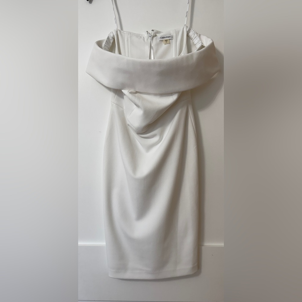 Elegant White Off the Shoulder Dress